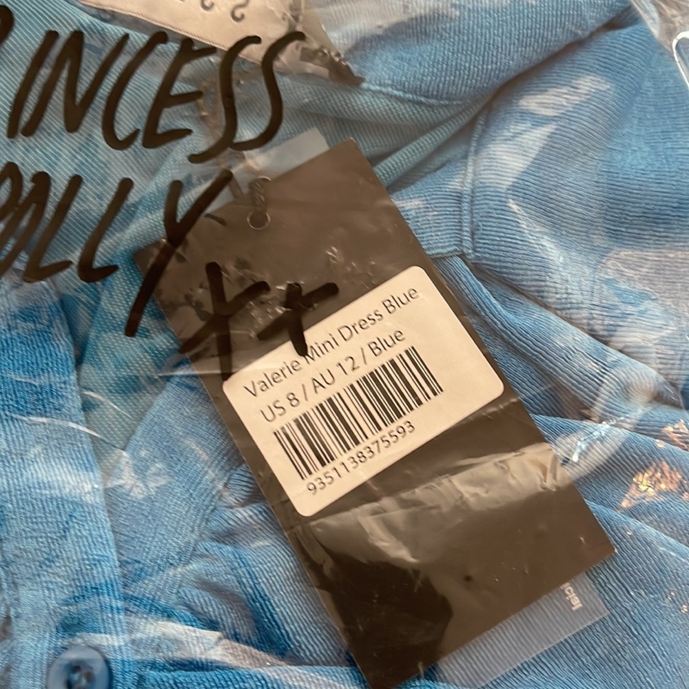 NWT Princess Polly Lioness Valerie Mini Dress Blue 4 6 8 - Picture 12 of 13